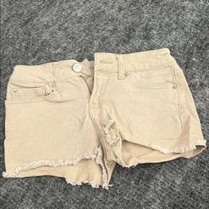 No Boundaries Tan Jean Shorts